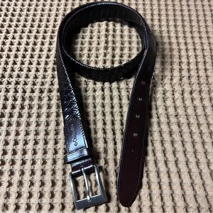 Columbia |‎ Brown Leather Belt 38 Men's Braided Pattern